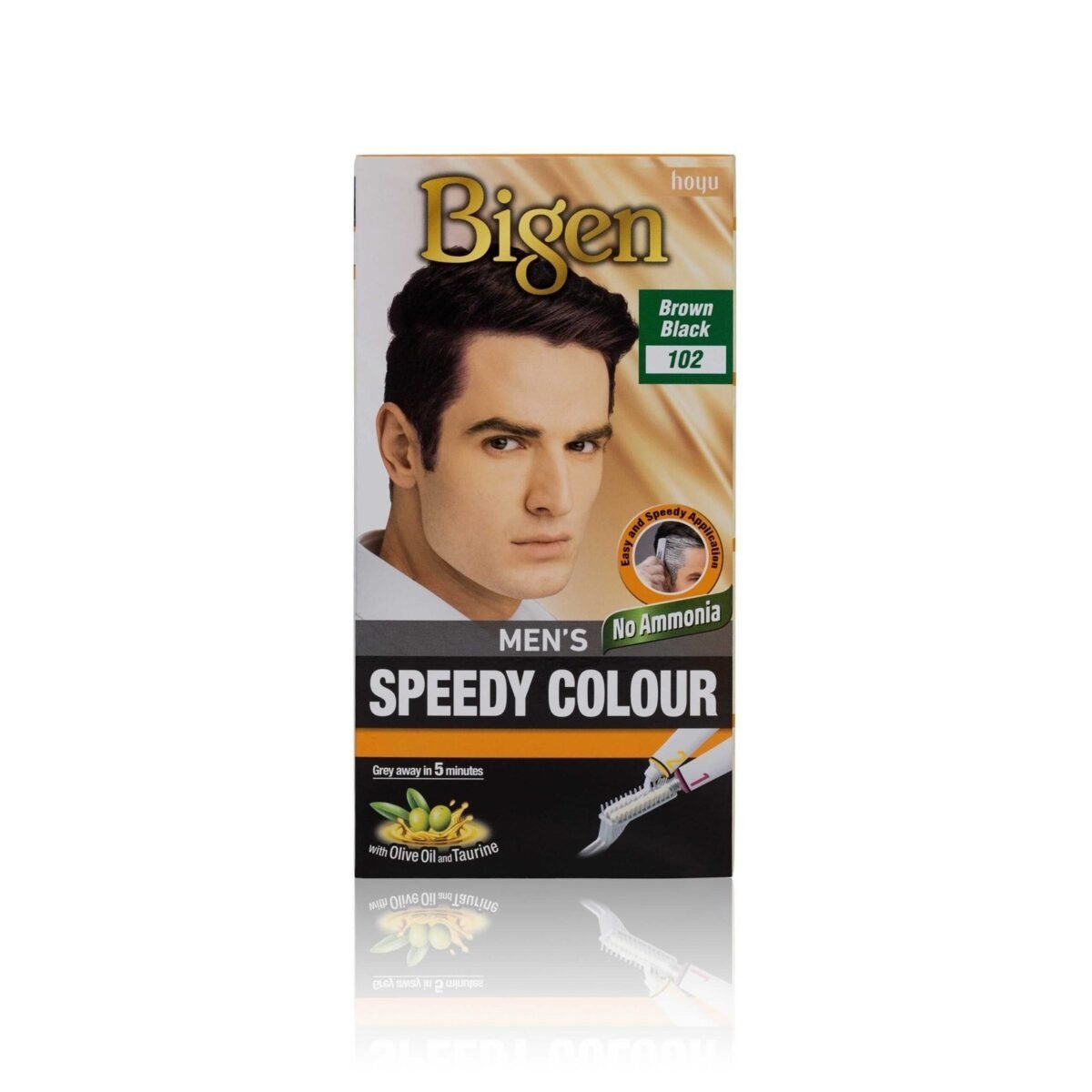 BIGEN MEN’S SPEEDY HAIR COLOUR (BROWN BLACK-102) - Image 1