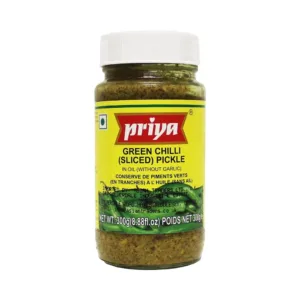 PRIYA Green Chilli Pickle (Without Garlic) 300G
