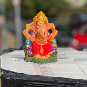 Ganesh Idol Clay Colour 8”